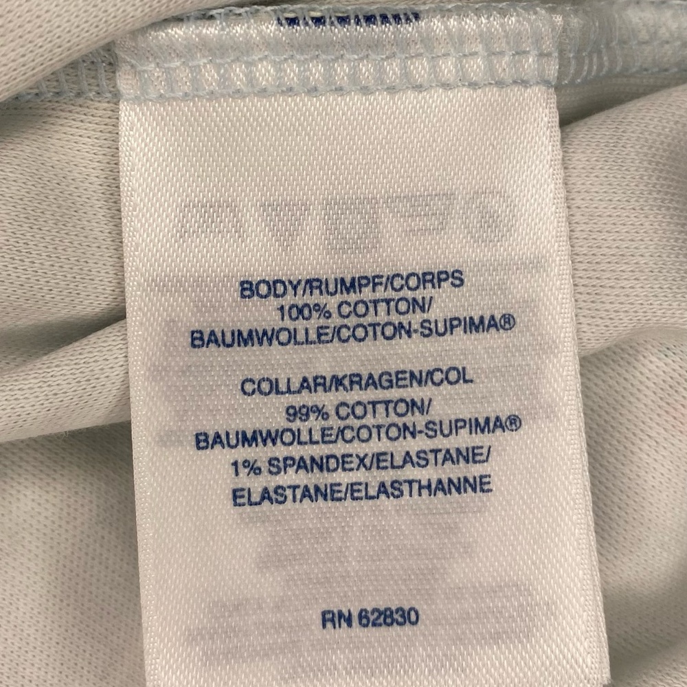 💥BOGO💥 Lands End Printed Polo. XL / P. Pretty pale blue bird print. Cotton - Picture 6 of 7